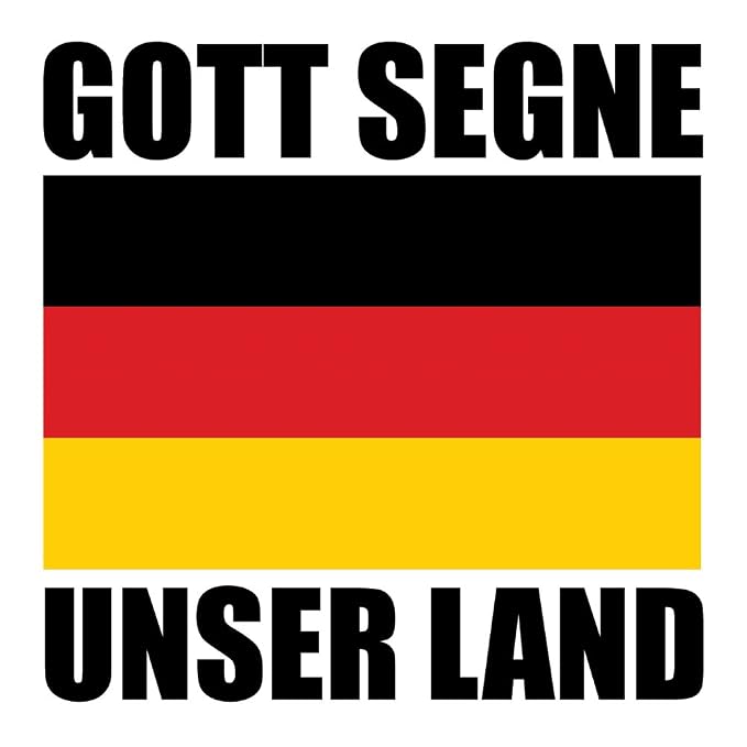 Auto Aufkleber Christlich - GOTT SEGNE UNSER LAND - Sticker mit Deutschland Flagge Größe 10x10cm