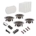 Pyle 8″ 4 Bluetooth Flush Mount In-wall In-ceiling 2-Way Speaker System Quick Connections Changeable Round/Square Grill Polypropylene Cone & Tweeter Stereo Sound 4 Ch Amplifier 250 Watt (PDICBT286)thumb 2