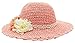 Bienvenu Girl Kids Summer Wide Brim Floppy Beach Sun Visor Hat with Flowers, Pink