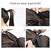 24 Inch Long Tie Up Ponytail Hair Extension 1 Piece Hairpiece Synthetic Binding Pony Tail Clip in Hair Extensions for Girl Lady Woman (24Inch Tie Up Ponytail, 1B#)