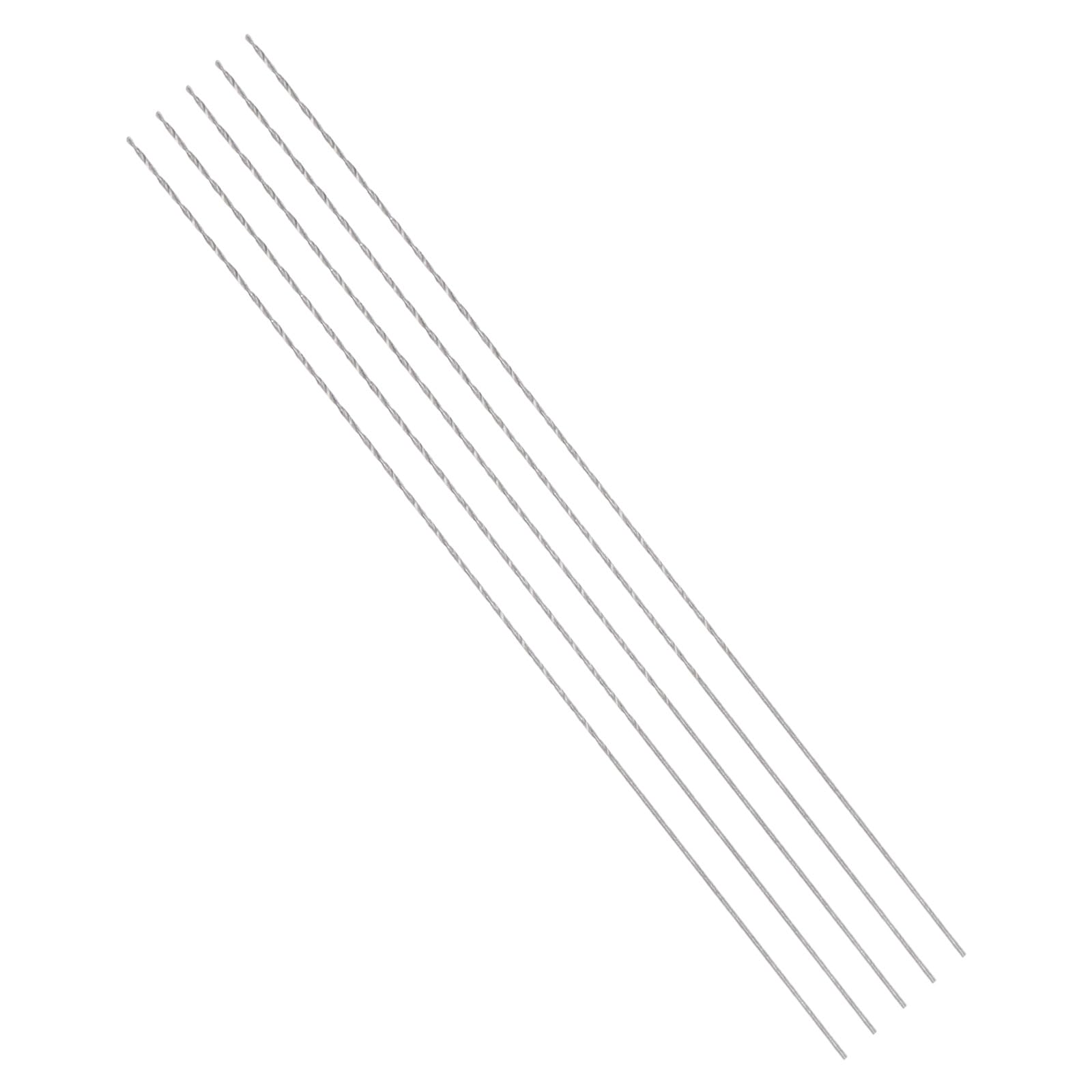 CoCud Extra Long Twist Drill Bits, 0.5mm Cutting Diameter 0.02" Shank 3.9" Length, High-Speed Steel Jobber Bit Set (Applications: for Metal Wood Plastic), 5-Pieces