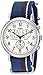 Timex Unisex TW2P62400 Weekender Chrono Oversize Blue/Cream/Brown Striped Slip-Thru Nylon Strap Watch