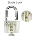 3-Pack Practice Training Lock Set for Locksmith Beginner - Transparent Cutaway Crystal Keyed Padlock / Clear Lock Picking Practice Tools by Baleauty