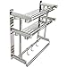 PNBB Stainless Steel Double Towel Bar 24 inch wih 5 Hooks,Bathroom Shelves，Towel Holders Bath,Towel Rack,Bathroom Shelves (40cm)