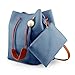 Oct17 Fashion Tassel buckets Tote Handbag, Women Messenger Hobos Shoulder Bags, Crossbody Satchel Bag - Blue