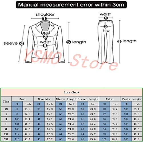 YSMO-Damen-Slim-Fit-Stripe-3-Stck-Anzug-Sets-Jacke-Hose-Weste-Business-Office-Work-Blazer-fr-Damen