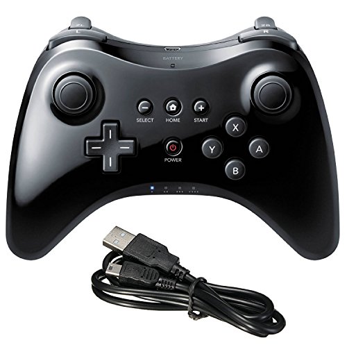 Bigaint Classic Gamepad Remote for Nintendo Wii U Pro Black,Wireless Game Controller Bigaint Classic Gamepad Remote for Nintendo Wii U Pro Black,Wireless Game Controller