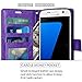 Galaxy S7 Case, LK Galaxy S7 Wallet Case, Luxury PU Leather Case Flip Cover with Card Slots & Stand For Samsung Galaxy S7, PURPLE