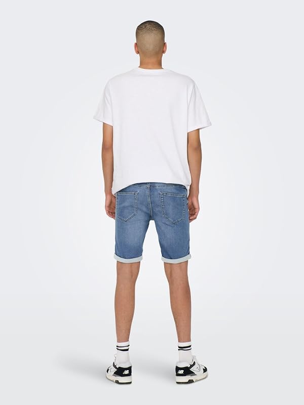 Only and Sons Ply Life Blue Shorts Hombre Pantalones Cortos Azul M
