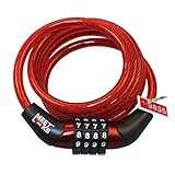 MEETLOCKS Combination Cable Lock For Bikes,Mini Strong Lock for Children Bike or Luggage Sets，Cable Size 8mmx1200mm(L)(1/3 Inch x 4 Feet)