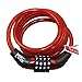 MEETLOCKS Combination Cable Lock For Bikes,Mini Strong Lock for Children Bike or Luggage Sets，Cable Size 8mmx1200mm(L)(1/3 Inch x 4 Feet)