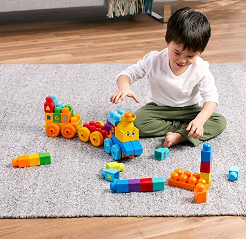 Mega Bloks ABC Musical Train Building Set, 50 pieces (Renewed)