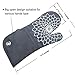 RED LMLDETA Silicone Printing Oven Mitts/Gloves 1 Pair, Heat Resistant to 500 Degree, Non-Slip for Home Kitchen Cooking Barbecue Microwave for Women/Men Machine Washable BBQ (Gray)