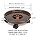 Murilan 5 Pack Plant Caddy Heavy Duty, Potted Plant Stand with Wheels, Round Flower Pot Mover, Rollers Dolly Holder Indoor Outdoor Rolling Tray Coaster,Brownthumb 2