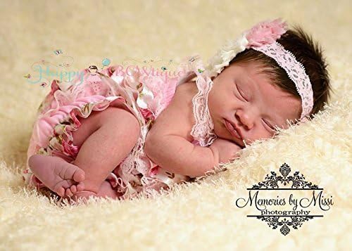 Baby Girl Vintage Roses Satin Lace Romper set, Baby Girl Lace Romper Set, Newborn Take Home Outfit