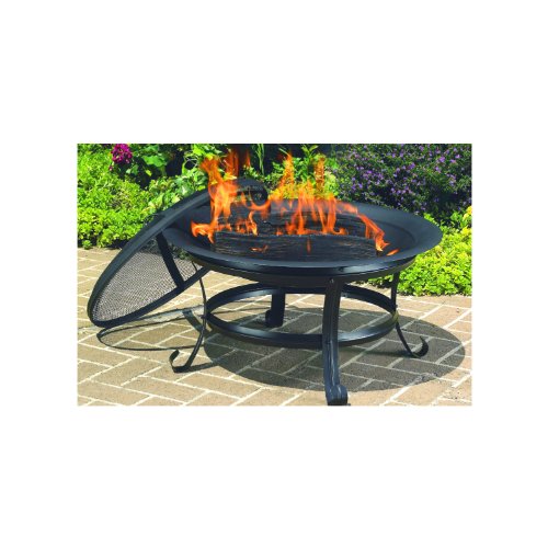 Cobraco Steel Basic Fire Pit With Scroll Legs Black Amazon Co