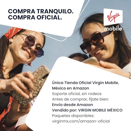 Genérico Chip Virgin Mobile 250 | 17 GB totales + Redes sociales ILIMITADAS (Tarjeta SIM física) | 14 GB Libres (Comparte Internet) | 3 GB Video | Cobertura y Velocidad 5G a Nivel Nacional