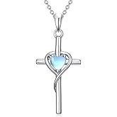 IMZM Valentines Day Gifts for Her Moonstone Necklaces for Women Heart, Infinity, Tree of Life, Cross Pendant Moonstone Jewelry Anniversary Birthday Gifts for Wife Girlfriend Lover Mom Friends Her