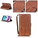 Galaxy J3 (2016) Case, Galaxy Amp Prime Case, Galaxy Express Prime Case, Galaxy Sol Case, JanCalm [Wrist Strap] Premium PU Leather [Multi Card/Cash Slots] Stand Flip Cover with Pen (Brown)