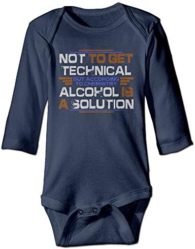 Aowar Unisex According To Chemistry Alcohol Is A Solution Long Sleeve Baby Outfits Onesies