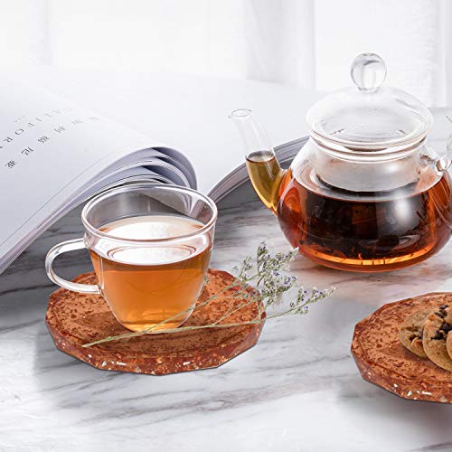 ZeMooon 4 Pack Coaster Molds for Resin Casting, Diamond Edge Round Mold, Epoxy Resin Silicone Large Tray Mold