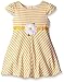 Youngland Girls' Textured Ottoman Striped Knit Dress with Daisy