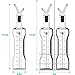 Vremi 17 oz Olive Oil and Vinegar Dispenser Set - Clear Glass Cruet Bottles for Cooking with No Drip Double Pourer Spout Stoppers and Stainless Steel Holder Stand - Kitchen Dispensing Cruets - White
