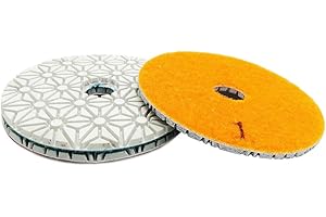 SHDIATOOL 4 - Inch Diamond Polishing Pads 3-Step 1 Set Sanding Pads Grinding Pads for Marble, Soft Artificial Stone 3PCS 100mm