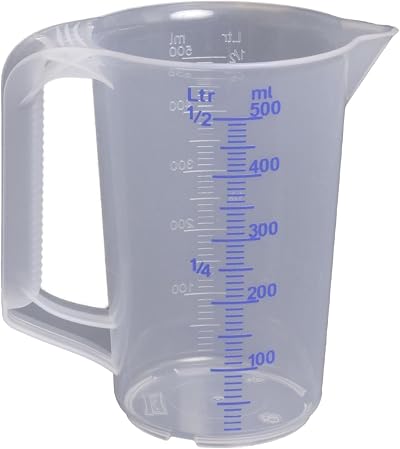 Hünersdorff 935000 Graduated Can 500 ml White Blue Closed Handle