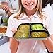Bento Box Leak Proof Lunch Meal Prep Food Storage Containers for Kids & Adult by Bentotes | 3 Compartment BPA Free 14 Tote Pack Reusable Travel Trays Set of Portion Control Plates