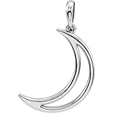 Jewels By Lux 925 Sterling Silver Crescent Moon Pendant