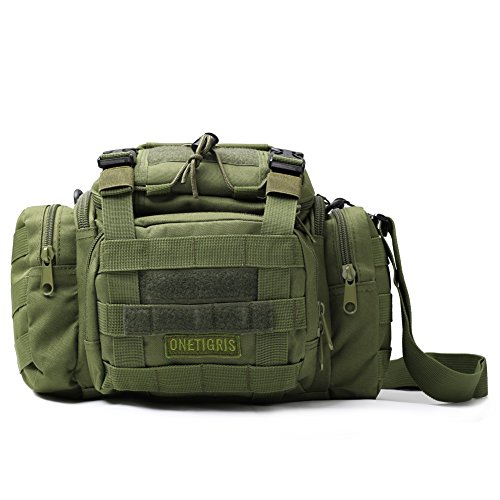 OneTigris 1000D Molle Tactical 3 Ways Utility Waist Pouch Bag with Shoulder Strap (Green)