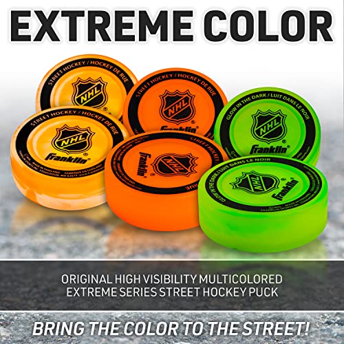 Franklin Sports NHL Street Hockey Pucks No Bounce Indoor + Outdoor