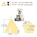 Pet Teepee Tent,Removable and Washable Pure White Pet Kennels Pet Play House Dog Play Tent Cat /Dog Bed (Without Cushion)
