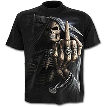 Spiral Bone Finger T-Shirt schwarz
