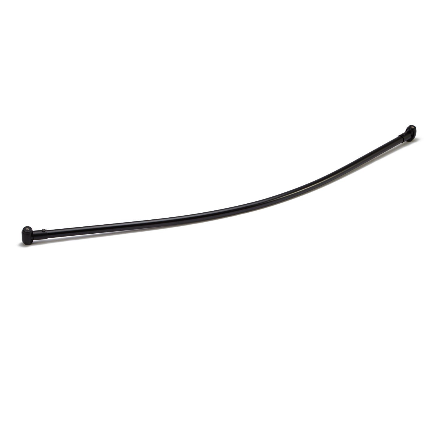 Naiture 48 Stainless Steel Curved Shower Curtain Rod Black Finish