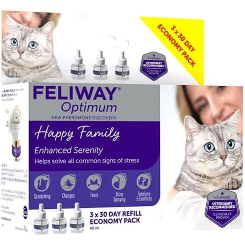 Feliway Optimum Refill,Purple,Package may vary, 3 Count (Pack of 1)