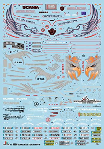Italeri 510003906-1:24 Scania R730 Streamline 4x2, Figuren, Transparent, Silberfarben. – Bild 5