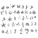 Maggie 40 Pcs Bulk Lots Antique Silver Charm Pendant Collection, Bracelet Necklace Vintage Jewelry Findings for DIY Jewelry Making and Crafting