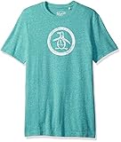 Original Penguin Men's Triblend Circle Logo T-Shirt, Bright Aqua, Medium