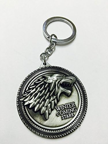 Game of Thrones House Stark Metal Keychain (silver)