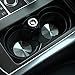 2.36 Inch Diameter Car Cup Holder Insert Coaster, 304 Stainless Steel Oval Tough Cup Mat Sticker-ons Cover Trim