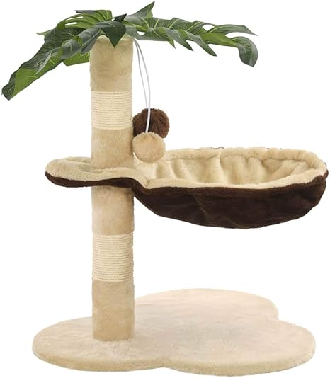 Vidaxl Arbre A Chat Avec Griffoir En Sisal 50 Cm Beige Marron Grattoir A Chat Amazon Fr Animalerie