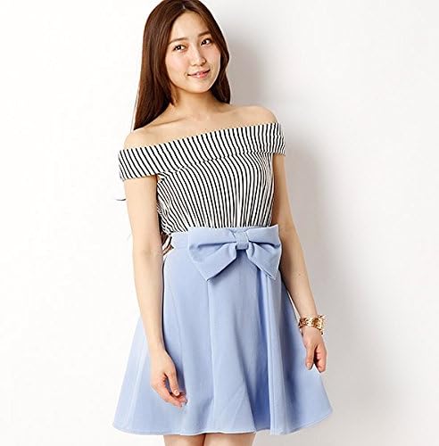 Amazon セシルマクビー Cecil Mcbee 15 Ss ストライプオフショルワンピース 01ホワイト M ワンピース チュニック 通販