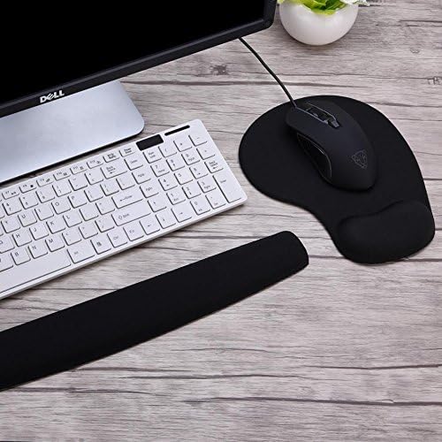 Set of Keyboard Wrist Rest Pad with Silicone Mouse Wrist Rest Support Mouse Pad