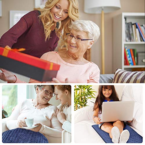 Heating Pad for Back Pain, Large Electric Heating Pad for Cramps Pain Relief, 6 Heat Settings with Auto Shut Off Timer, Moist Heat Therapy Pad for Neck, Shoulder, Knee, Machine Washable, 12 x 24 inch