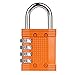 FortLocks Padlock - 4 Digit Combination Lock for Gym Outdoor & School Locker, Fence, Case & Shed – Heavy Duty Resettable Set Your Own Combo – Waterproof & Weatherproof (4 Pack - Orange)