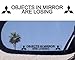 (2) Mirror Decals for MITSUBISHI EVOLUTION X EVO ECLIPSE 3000GT GSR MR LANCER DIAMANTE MIRAGE GALANT LS XLS OUTLANDER ENDEAVOR MONTERO GTS ES GS SPORT GT SPYDER