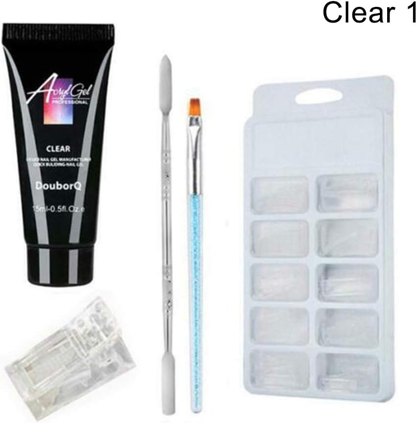 lzndeal Poly Gel Set,Nail Art,Salon,Fast Dry,Extension,4 Pcs/Set Poly Gel Set UV Acryl Builder Nail Extension UV LED Nail Gel Fast Dry