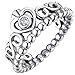 Presentski Simple Fashion 925 Sterling Silver Crown Princess Diamond Ring for Girlfriend